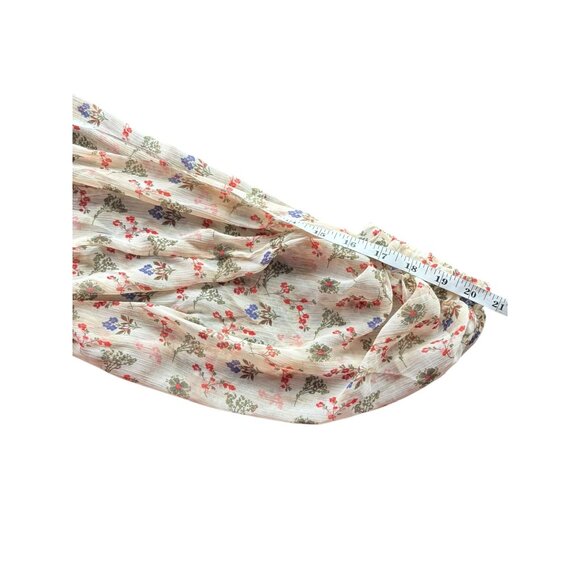 Karlie Women's Shear Floral Cream Short Dress - Picture 6 of 8